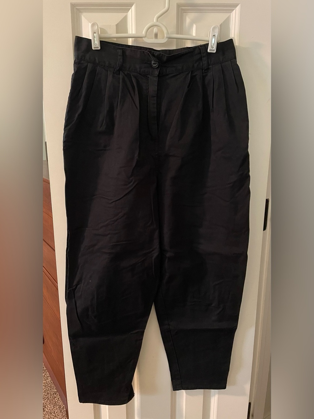 ASOS Black Cotton Barrel Pants